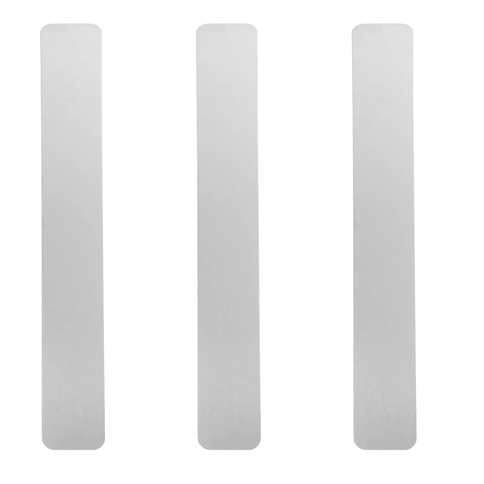 3Pcs Metal Display Strip Frameless Iron Board with Adhesive Backing for Notes Photos Name Cards Home Office School Wall Memo
