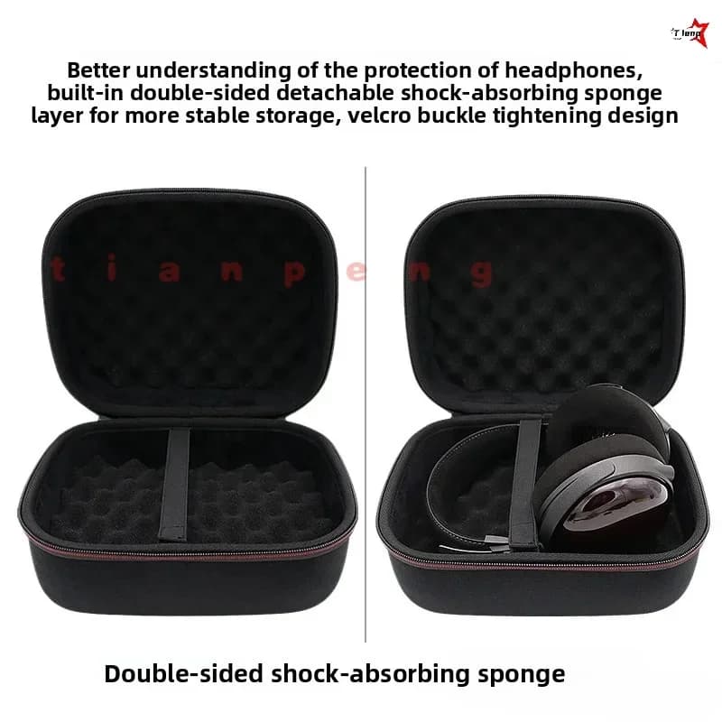 Shock-Proof Anti-Scratch Hard EVA Travel Protective Case Hand Carry For FiiO FT13 Over-Ear Headphone WYORESY