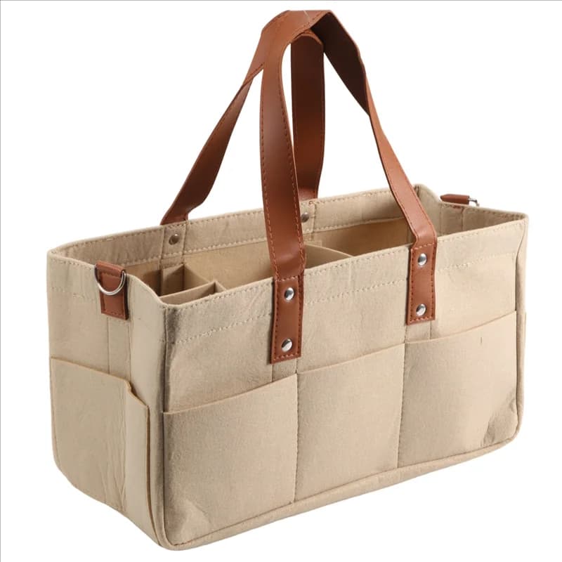 AINY-Baby Feltro Storage Nursery Organizer Cestino Borsa per pannolini per neonati con manico Caddy Fasciatoio per pannolini Portaoggetti per bambini