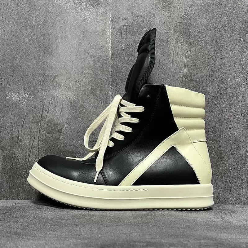 Scarpe alte da uomo Scarpe da ginnastica con plateau in pelle da donna Scarpe casual di lusso con cerniera Stivali autunnali classici neri firmati