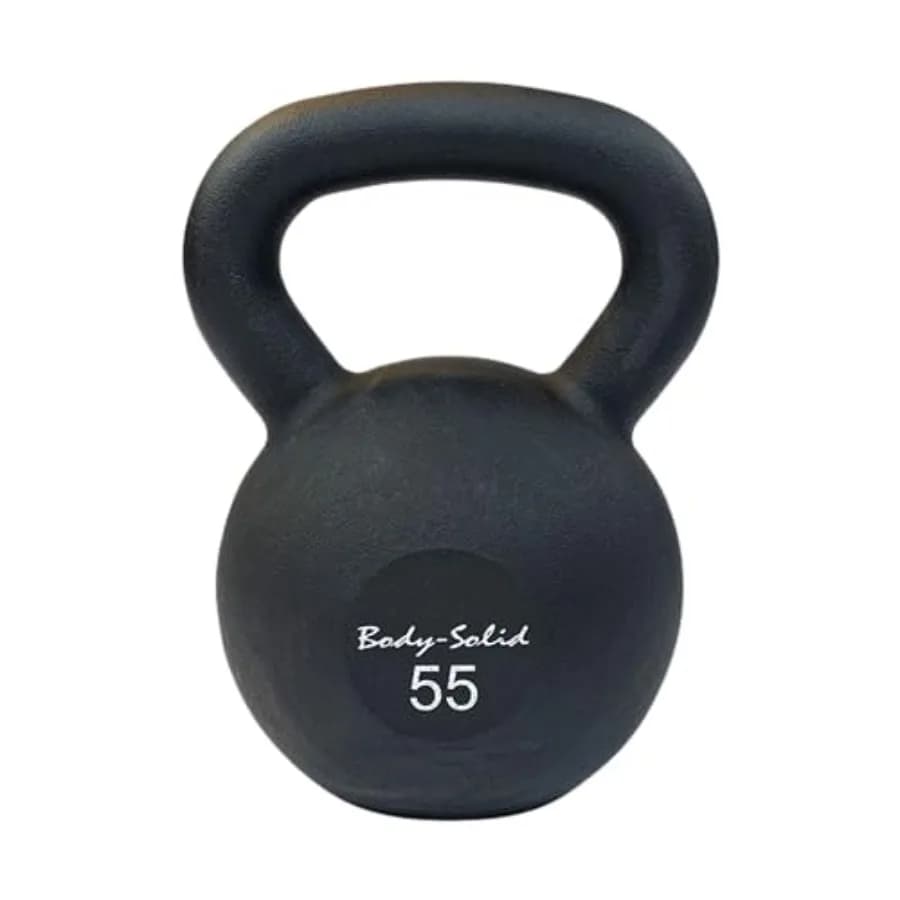 Kettlebell with Opaca Black Powder Coating and Ergonomic Handle for Weight Training and Core Exercises