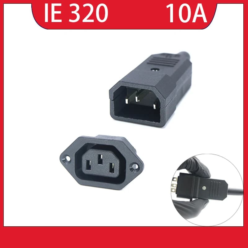 Connettore per presa AC IEC320 C13/C14 ricaviabile - Fonte di alimentazione elettrica a pannello 10A 250V per stazione di ricarica e caricabatterie