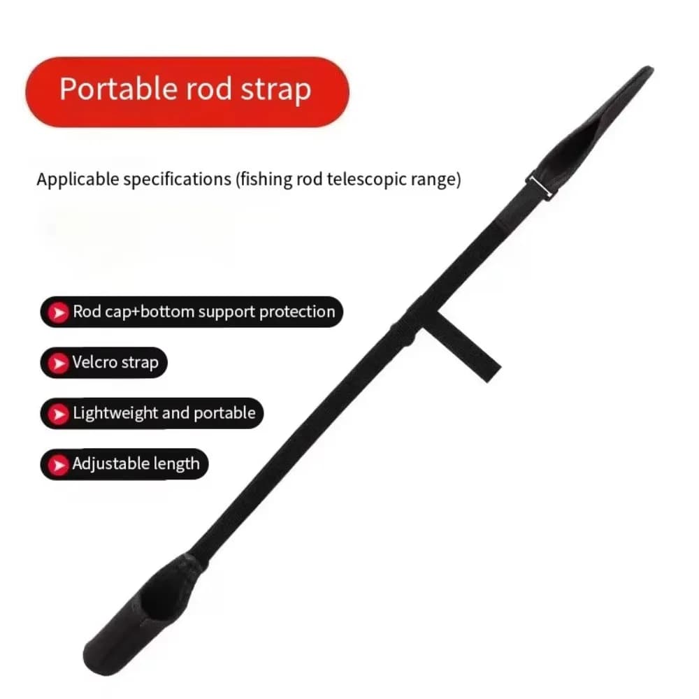 Fascia porta canna da pesca cinturino porta cravatta cinturino traspirante canna da pesca alla carpa protezione per cintura resistente all'usura resistente agli spruzzi