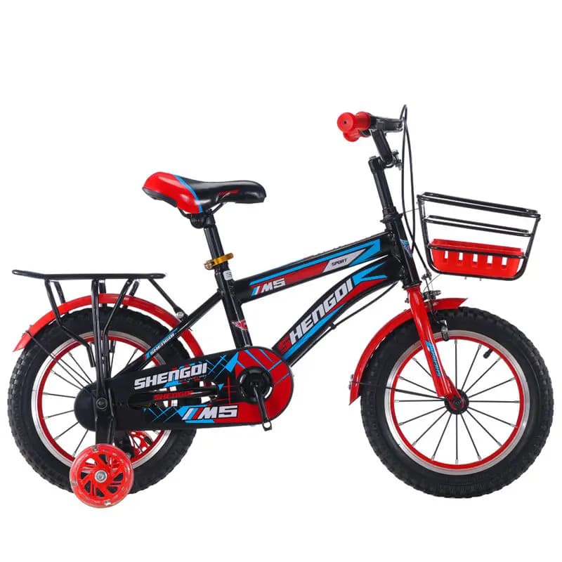 Child Bike Kid Training Wheel Big Basket Back Seat 12 Inch Children Bicycle for 3-8 Year Old