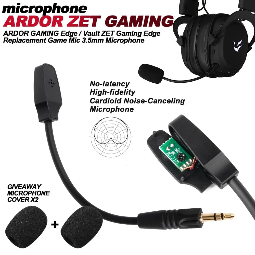 ARDOR GAMING Edge / GAMING Vault ZET GAMING Edge Replacement Headphones with microphone with 3.5 mm noise reduction Headphones with microphone