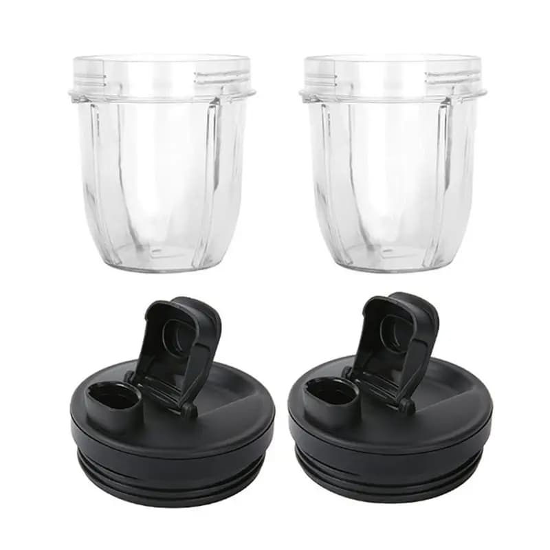 【Great Sale】Replacement Parts 2 Pack 12 Oz Cup For Nutrino Nutri Ninja Auto-IQ Blenders 426KKU450 With Cover Lid