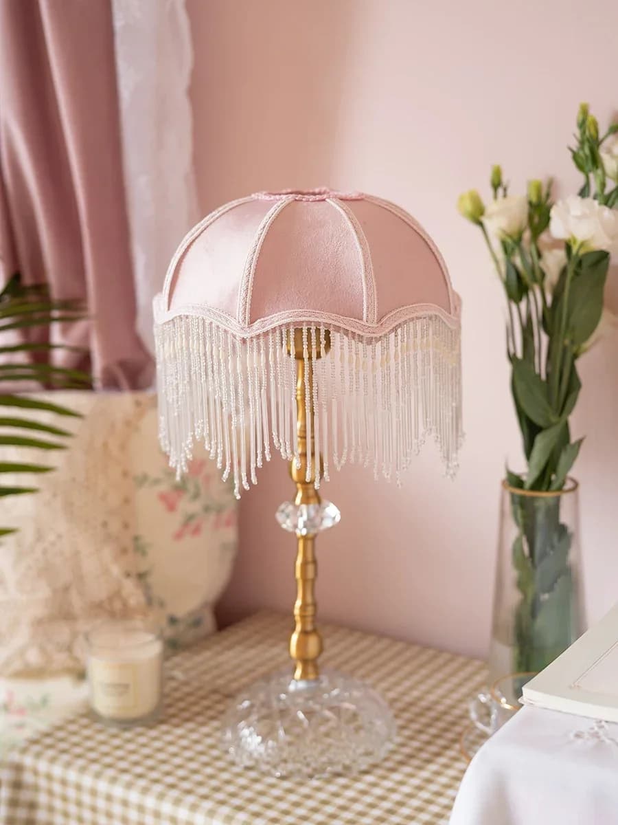 French Retro Desk Lamp Bedroom Girl Heart Princess Fengliu Su Bedlight Night Reading Lamp For Study Office Table Decoration
