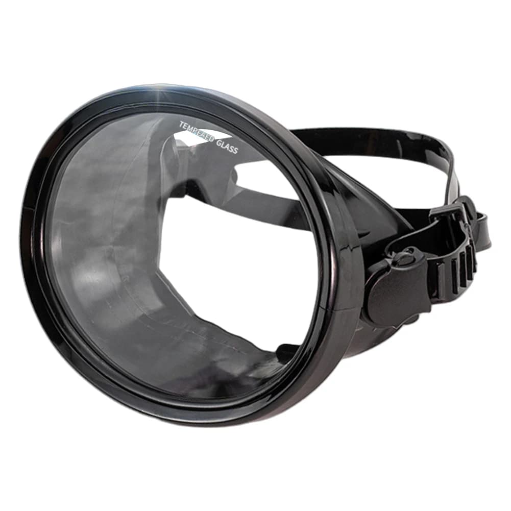 Oval Diving Mask Single Lens Scuba Mask Tempered Glass Lens Scuba Goggles Anti-Fog Freediving Water Mask for Swimming Snorkeling