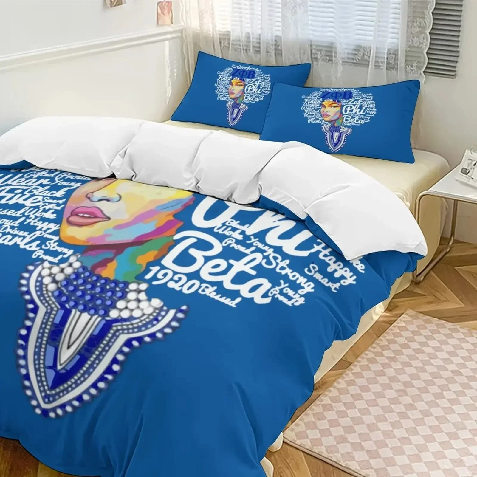 Zeta Phi Beta ZPB Sorority 3D NEW Duvet Cover Pillowcase Bedding Set Adult Girl Bedroom Decoration Children Single Double Large