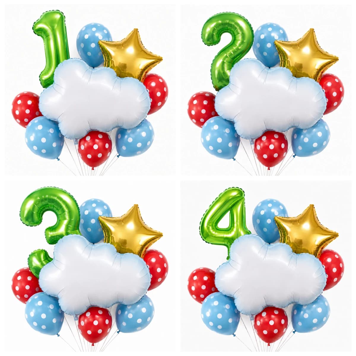 For Game Fan Theme Green Number 0-9 Digital Balloons Cartoon Cloud Birthday Party Wedding Decors Baby Shower Supplies Super Good