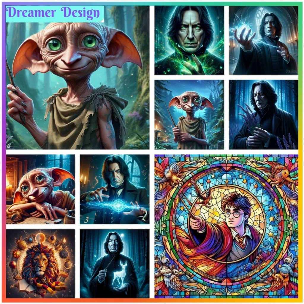 Harries Dobby Mosaic Embroidery Diamond Painting 5D Art Cross Stitch Pixel Pictures Printed Home Decoration New Collection Gift