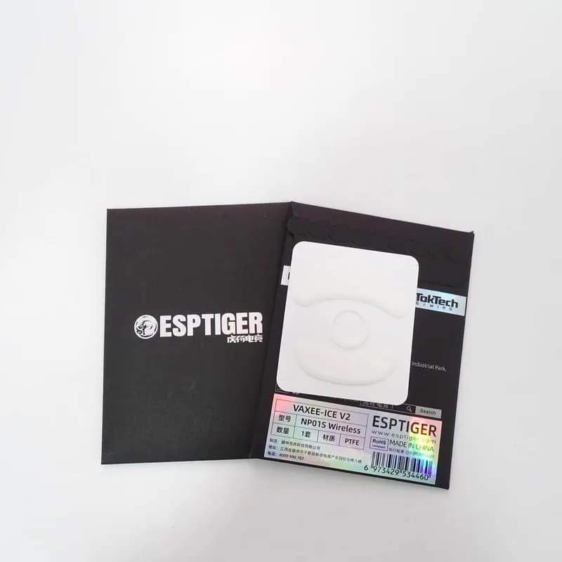 Nuovo arrivo: 1 confezione di piedini per mouse Tiger Gaming compatibili con VAXEE ZYGEN NP-01 AX NP 01S XES, versione ICE con bordi curvi, colore bianco.