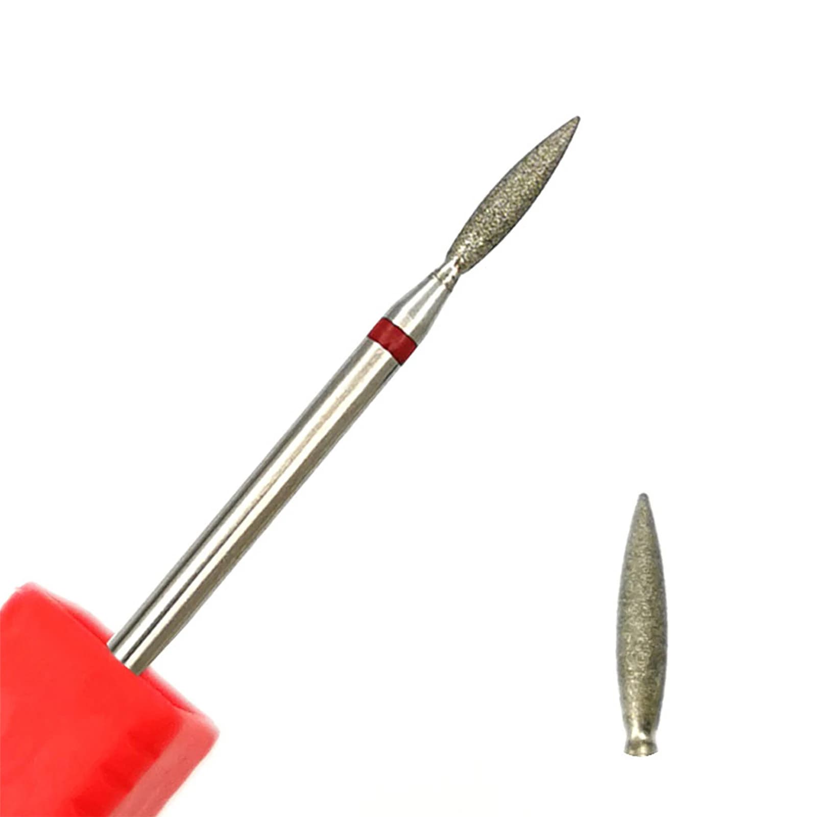 HYTOOS Fine Diamond Nail Drill Bits Cone Shape Russian Mills Cuticle Clean Burr Electric Manicure Drills Nails Accessories