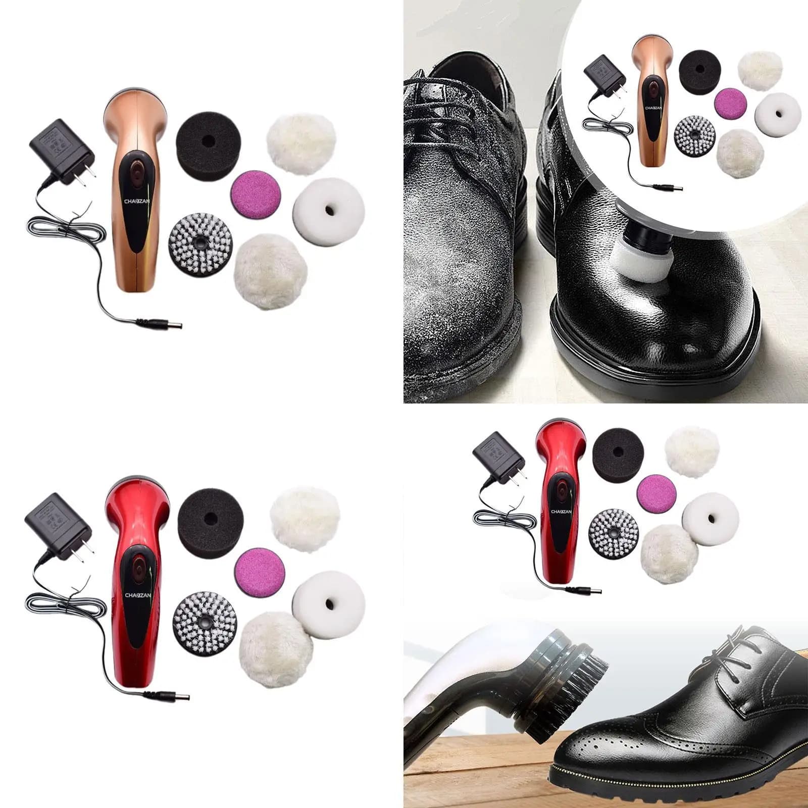 Spazzola per scarpe elettrica Spazzola per pulizia Buffer Kit per lucidare scarpe elettrico ricaricabile multifunzionale senza fili per borse da divano in pelle