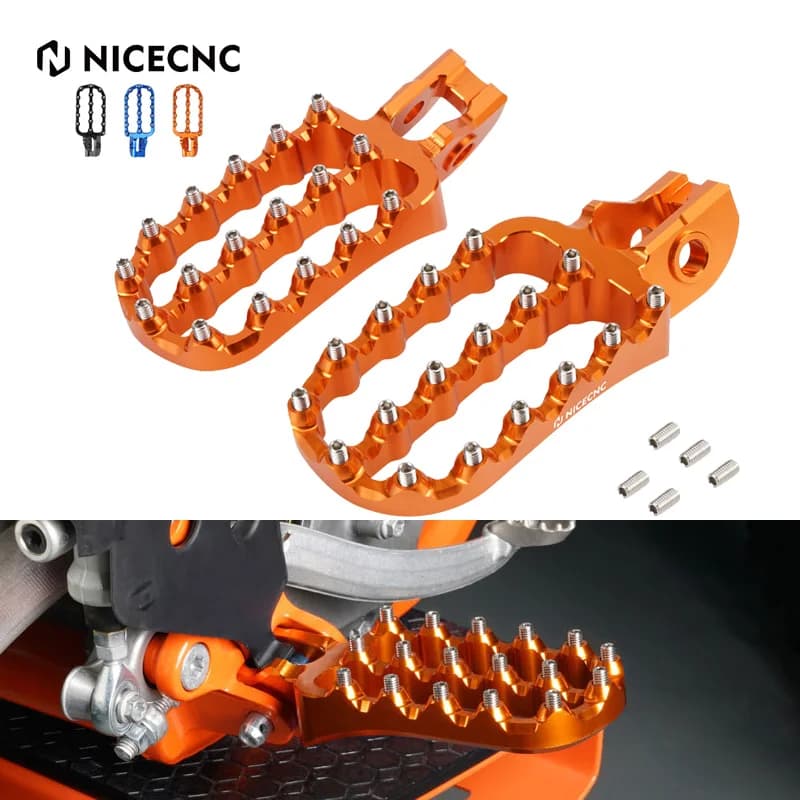 NICECNC Per KTM 2017-2023 EXC 300 EXCF 350 EXC 450 Pedane forgiate allargato Pedane SX 125 SXF 250 SXF 450 XC XC-F 2017-2022