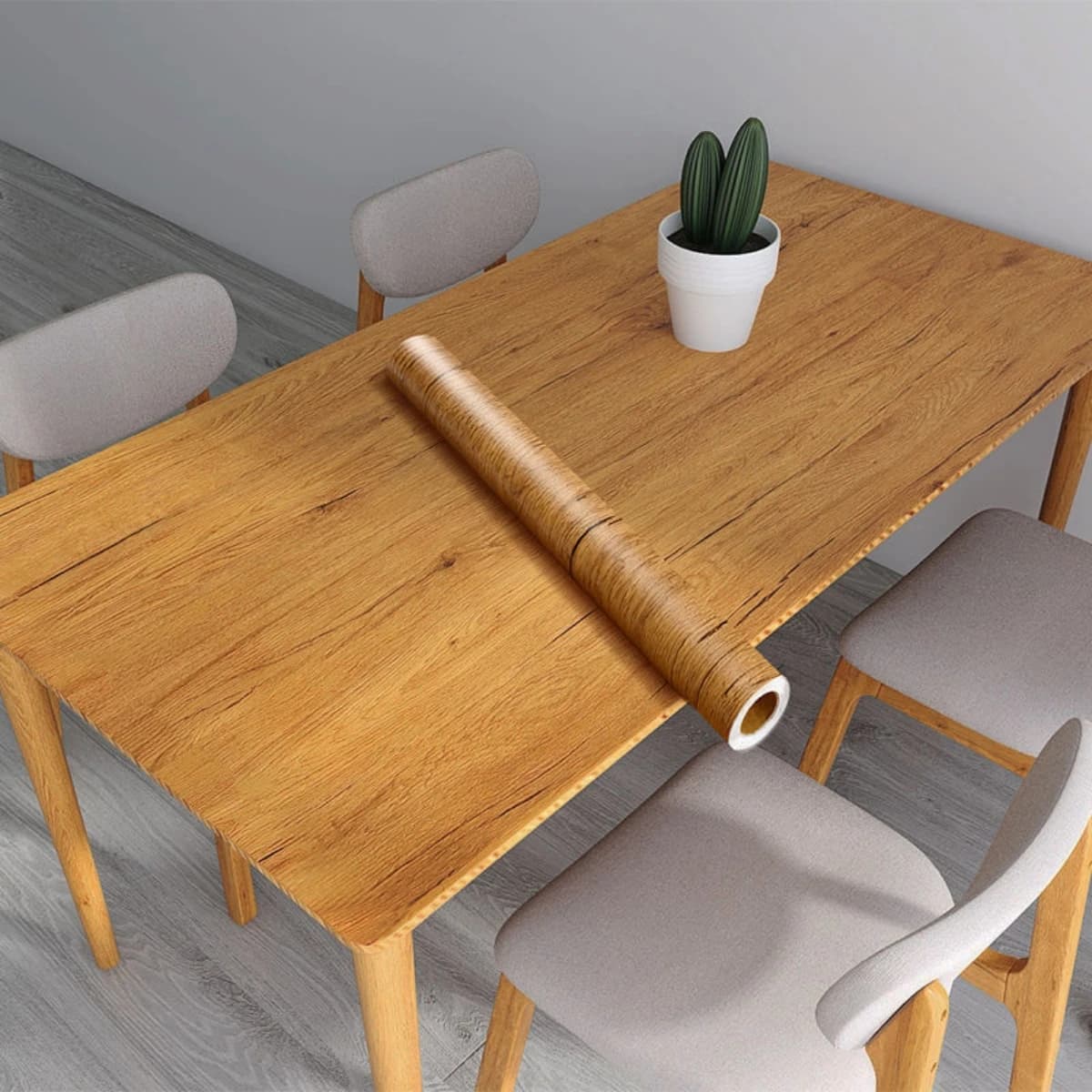 55 cm vinile impermeabile venature del legno adesivi 3D per armadio armadio tavolo armadio mobili PVC carta da parati autoadesiva decorazioni per la casa
