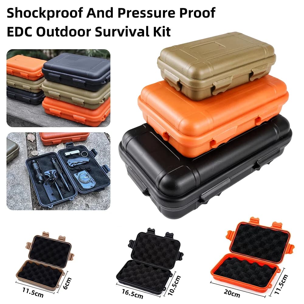S/L/XXL Size Outdoor Plastic Waterproof Sealed Survival Box Container Camping Travel Storage Box