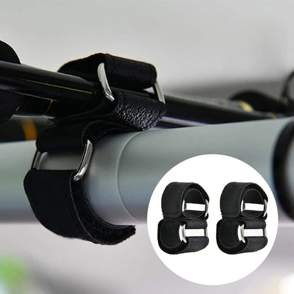 2 pezzi portacanna da pesca per auto portacanna da cintura portacanna con cinghia fissa per camion SUV cinturino per canna da pesca per auto canna da pesca regolabile
