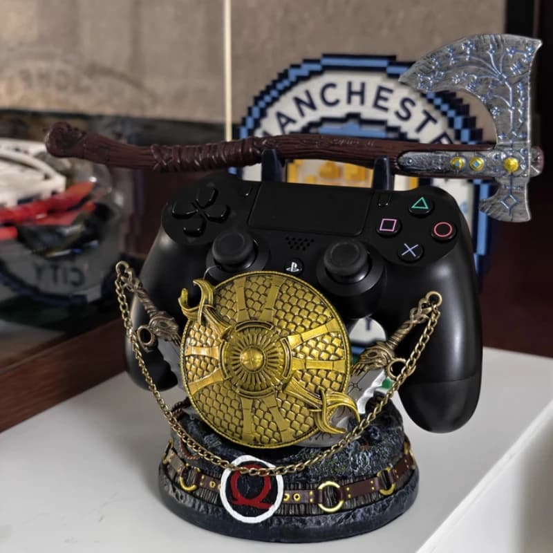 Supporto per controller di gioco God of War per PS5/XBox/PS4 Supporto per gamepad Decorazione da tavolo Anime Staffa universale Accessori da gioco