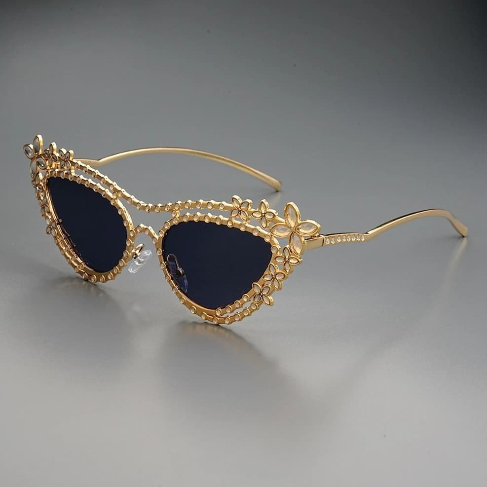 Occhiali da Sole di Lusso 2026 per Donna, Montatura in Metallo Stile Cat Eye, Protezione UV400, Gafas De Sol Vintage Para Mujer