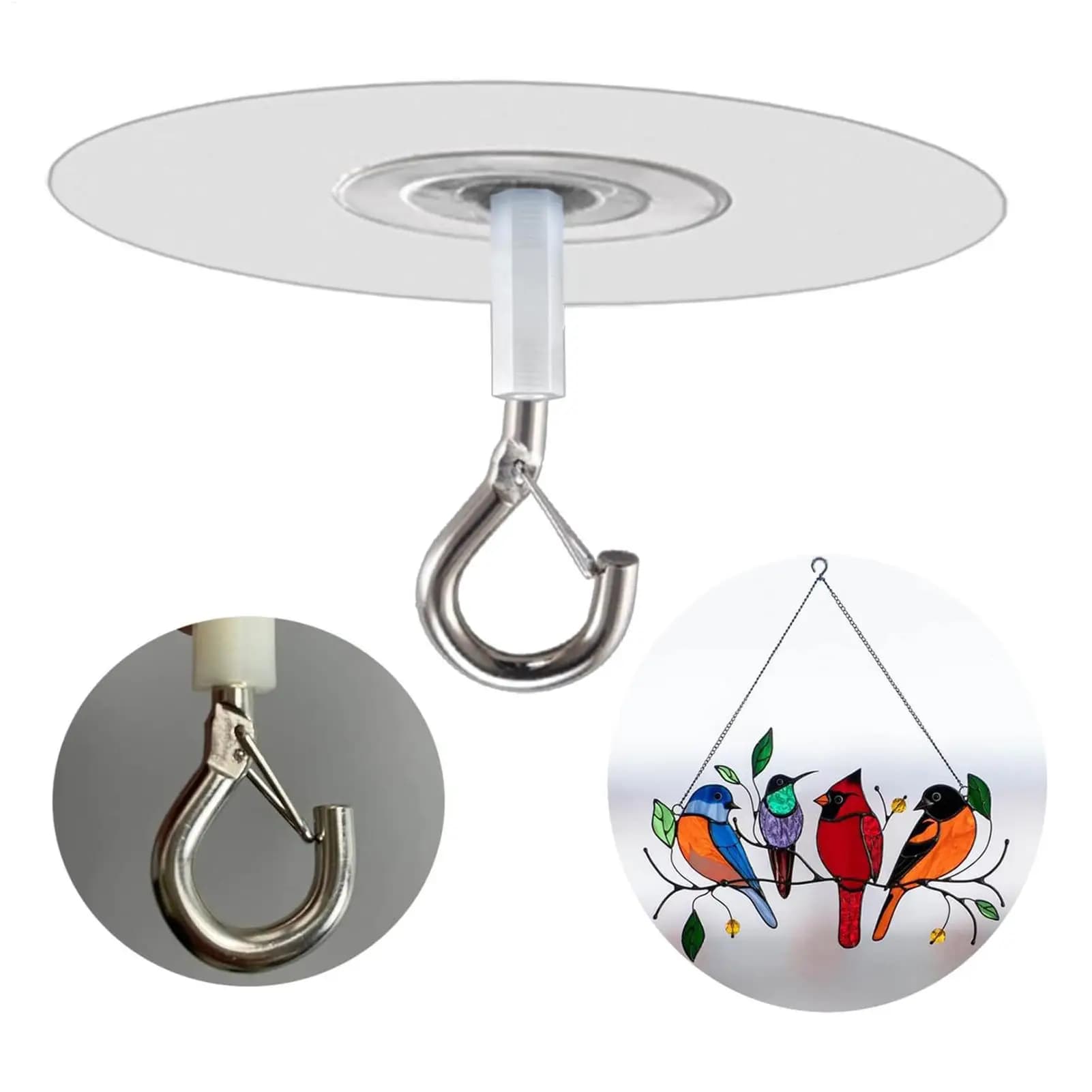 Adhesive Ceiling Hook Multifunctional Hooks Household Organizers Metal Utility Gadgets Household Organizers for Plants Wind
