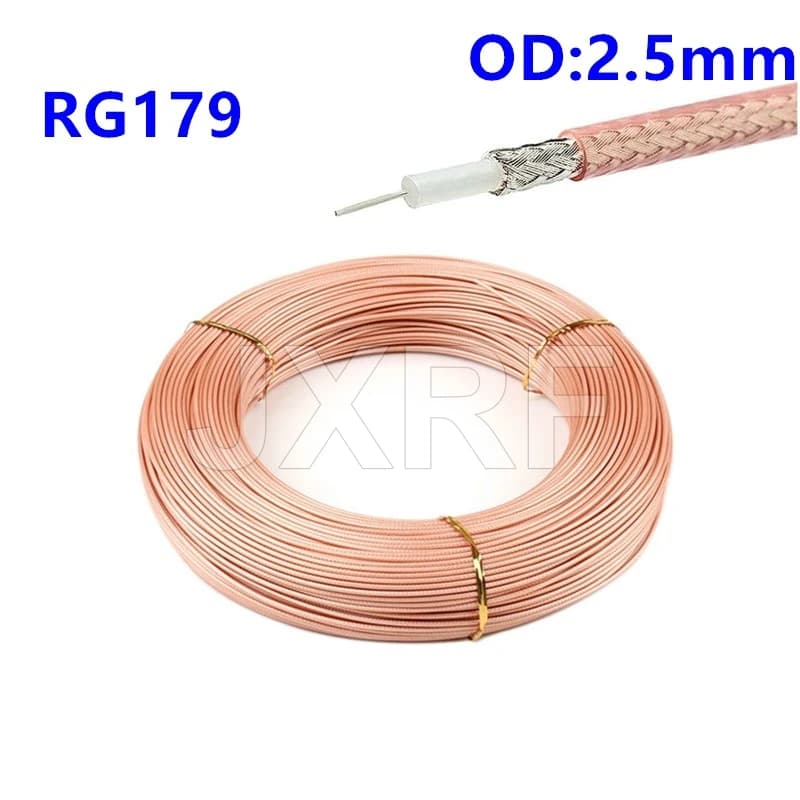 10 metri RG179 cavo coassiale sottile 75 Ohm RG179 cavo coassiale a bassa perdita per BNC SDI cavo TV cavo DVR registratore convertitore HDMI ecc