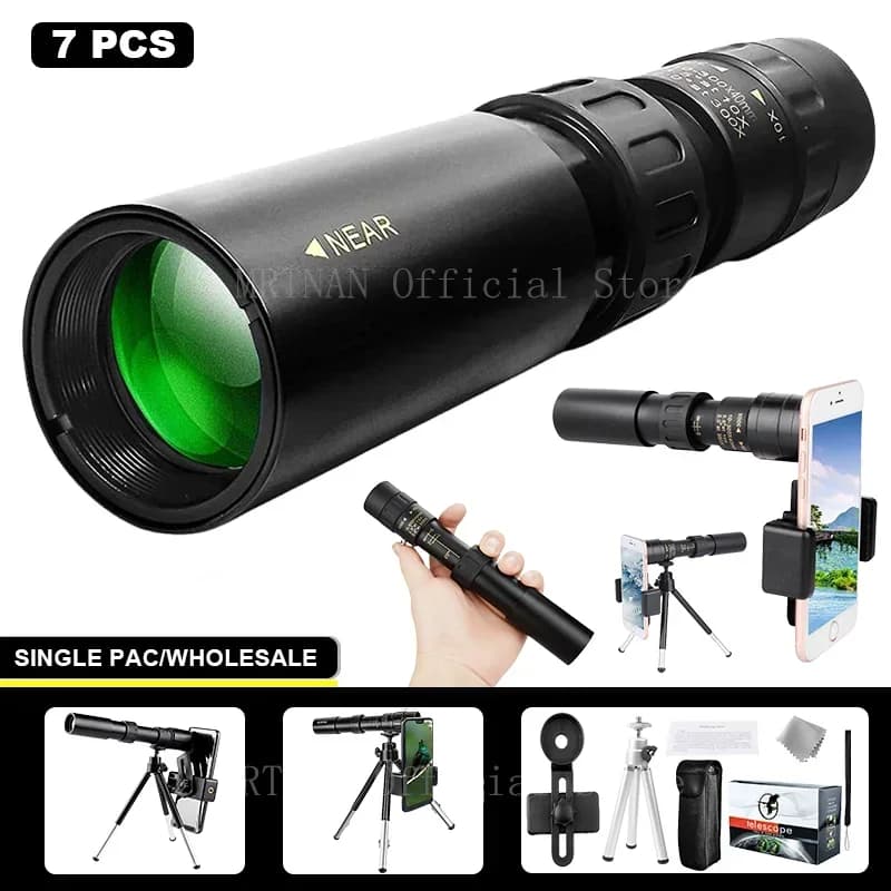 Metal Military 10-300X Zoom HD Bak4 binocolo potente telescopio professionale portatile a lungo raggio monoculare per la caccia