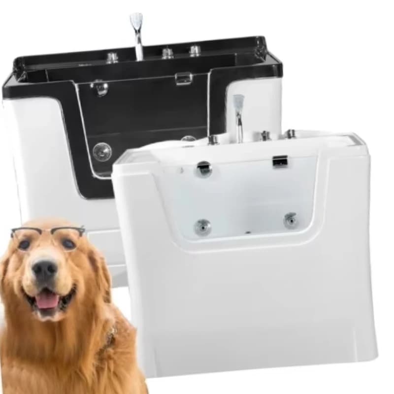 Vasca da Bagno per Animali Domestici in ABS 2026, Toelettatura Premium per Cani e Gatti
