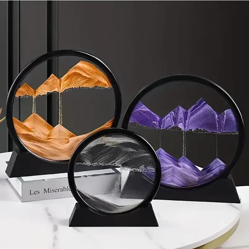 Arte della sabbia dinamica - Design ipnotico 3D con sabbia in movimento per pittura e scultura creativa - Decorazione desktop per la casa o l'ufficio