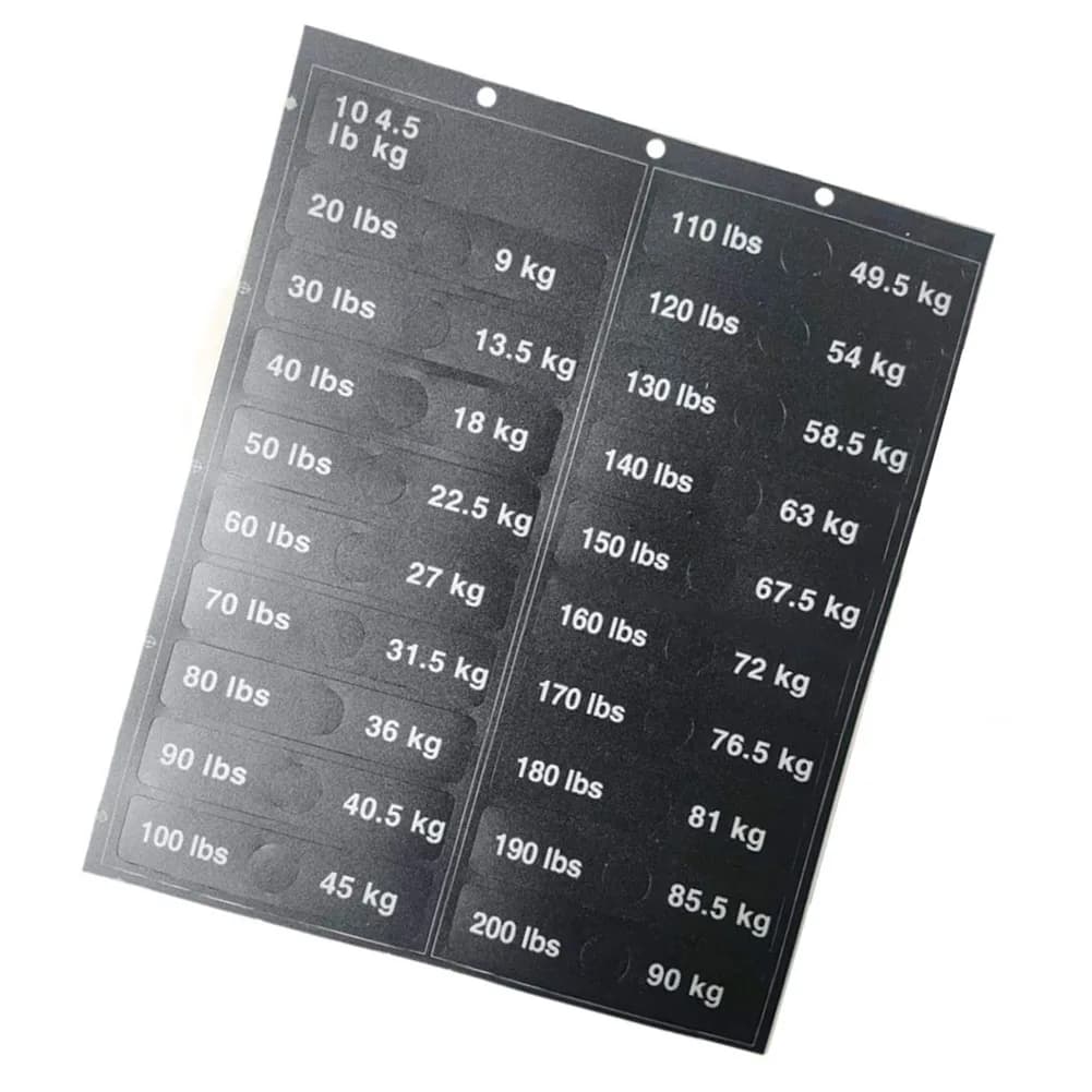 1 Piece Labels, Weight Plate Stickers Gym Equipment, Weight Plates Stickers, Spare Parts