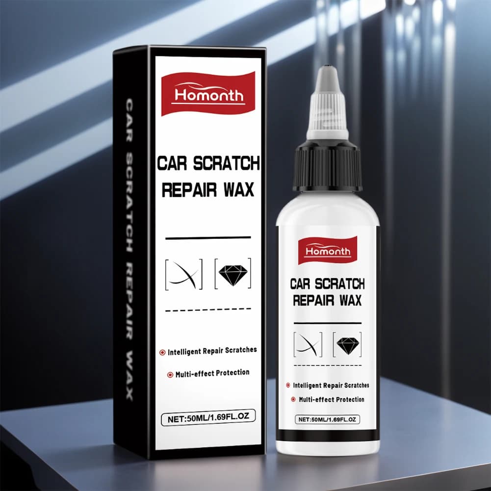 Cera Riparatrice per Graffi Auto 50ml, Protezione Multi-Effetto, Restauratore per Vernice Auto, Cera Lucidante per Riparare Difetti