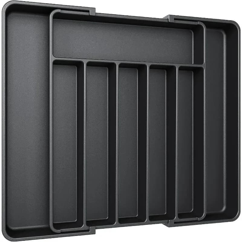 Adjustable pantry organizer, cutlery drawer, for forks, knives, cutlery, kitchen drawer expandable, kitchen organizer tray