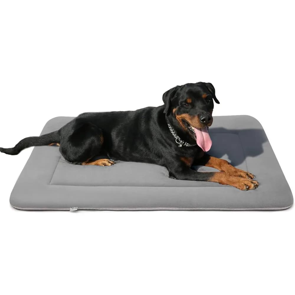 Tappetino per cassa da letto grande e morbido per cani magici, lettino per animali lavabile in lavatrice da 42 pollici con fondo antiscivolo, grigio