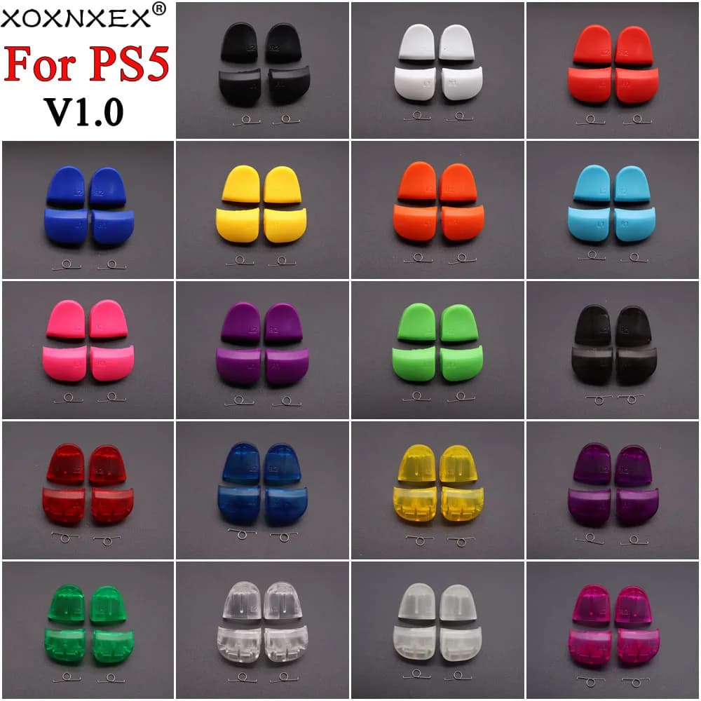 XOXNXEX 1 set Per PS5 V1.0 BDM-010 Controller L1 R1 L2 R2 Trigger Spalla Bottoni e Molle Set Sostituisci gli accessori