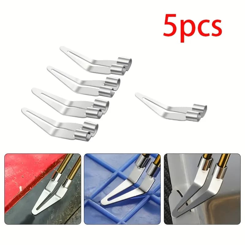 Ferro di ricambio per testa con punta levigante per saldatore di plastica da 5 pezzi per pistola per saldatura di plastica Accessori per auto per riparazione di saldatrici a caldo