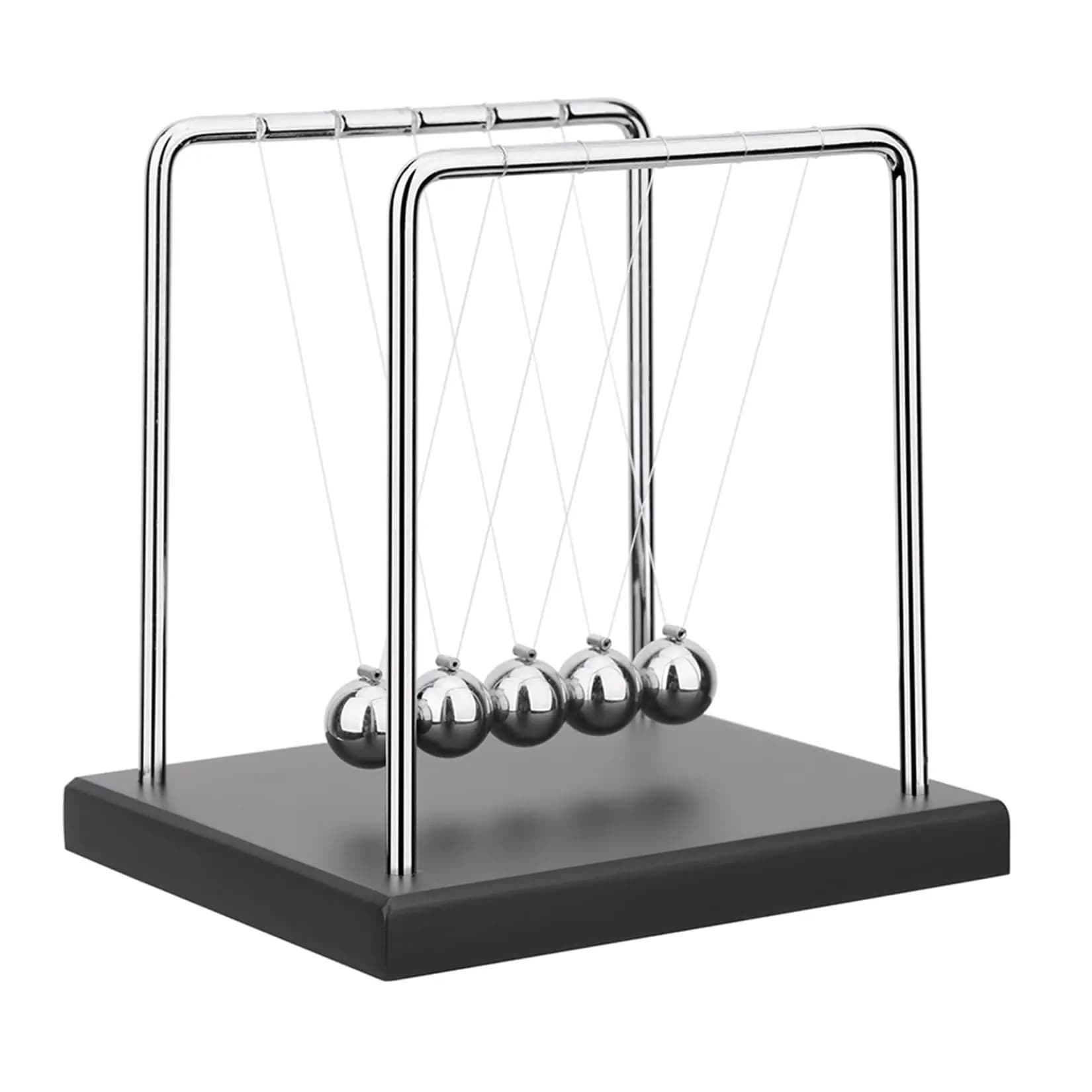 1 PC Newton Culla Equilibrio Sfere in acciaio Movimento perpetuo Palla di collisione Insegnamento scolastico, Scienza fisica Pendolo Decorazione della casa