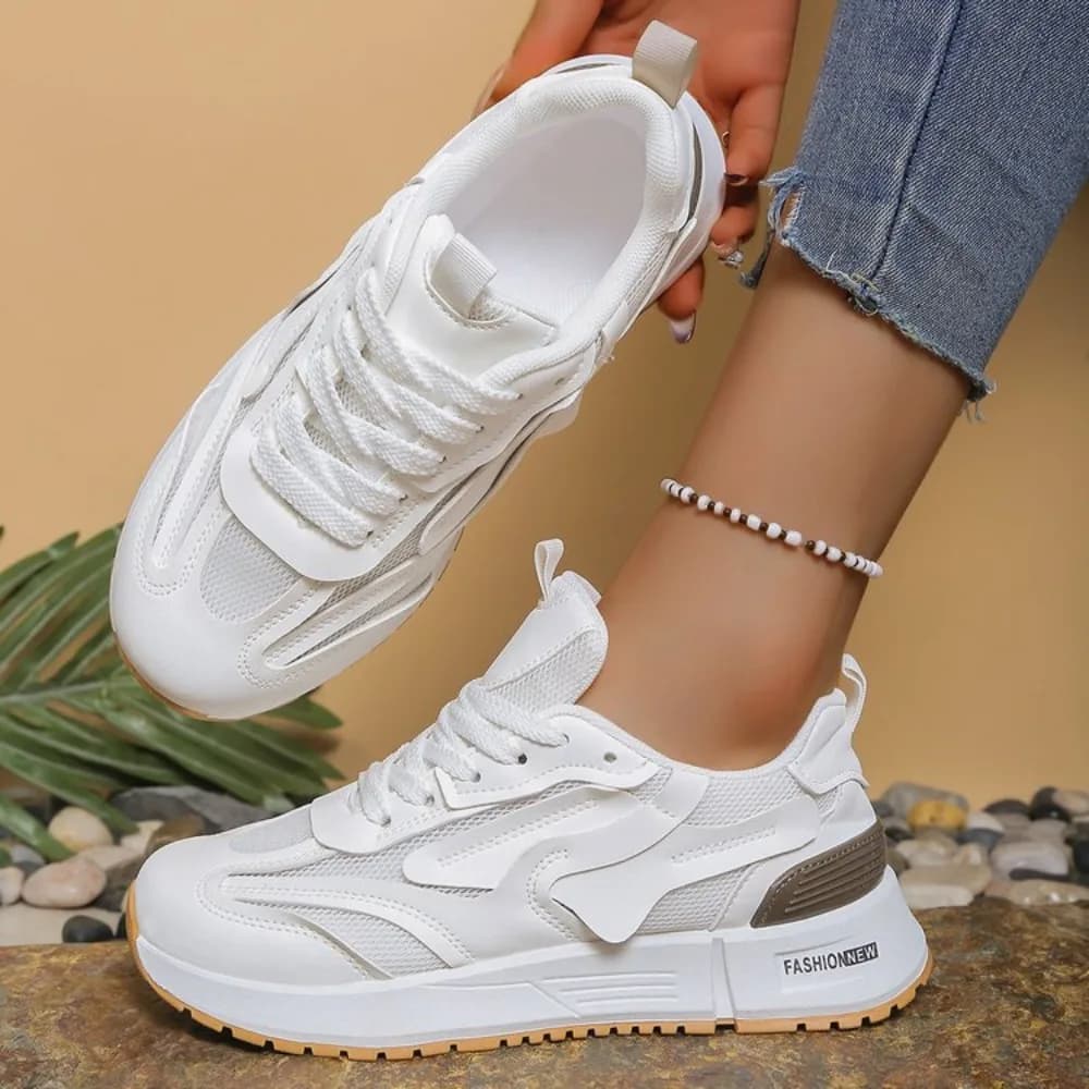 Nuove Scarpe Casual Moda Primavera Estate 2026, Sneakers Bianche Traspiranti in Rete per Donne e Studentesse