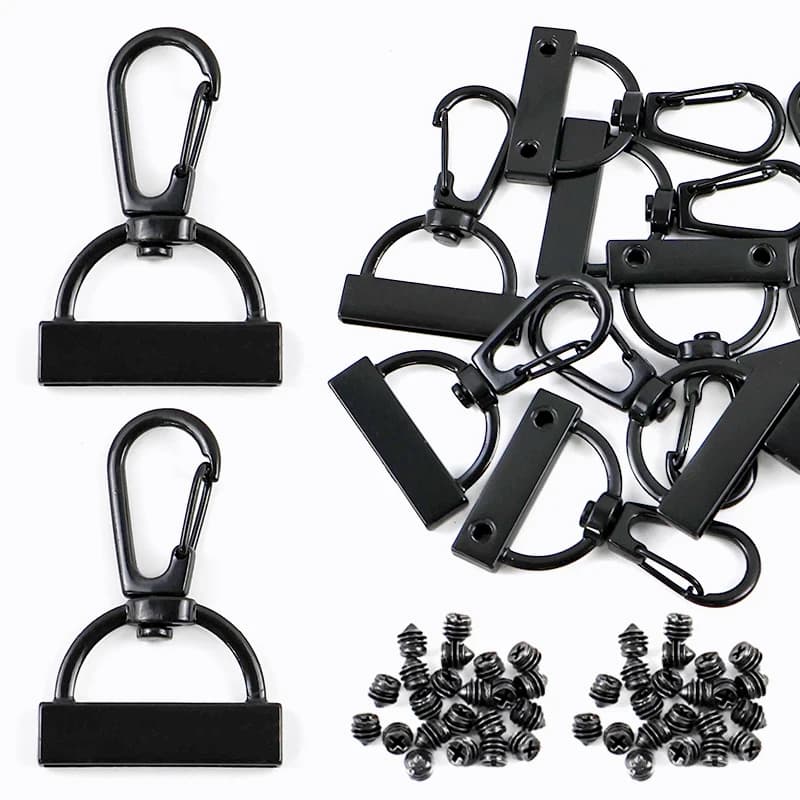 30 Pezzi Fibbie in Metallo da 15-38mm per Cinghie Borsa, Clip di Fissaggio, Ganci a Molla, Connettori per Cinghie, Accessori Hardware per Portachiavi