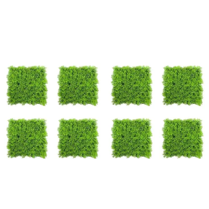 THIVN-8X Artificial Green Grass for Aquarium, Fin Plant for Aquatic Landscape