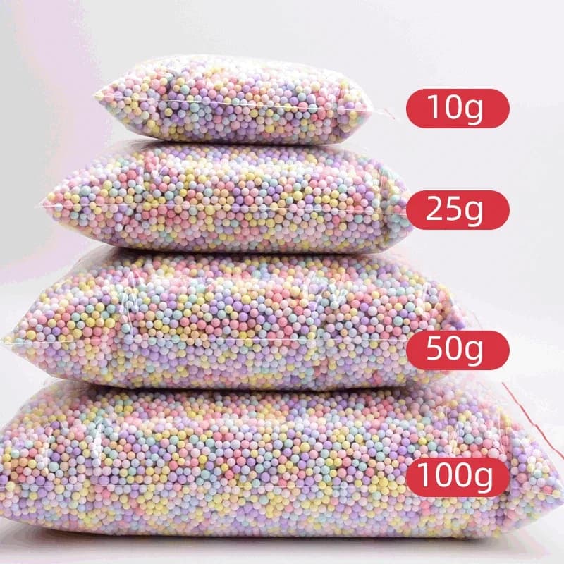 Pack of 50g Macaron Foam Ball surprise gift box decoration fai-da-te fill polystyrene particles Meteor Planet