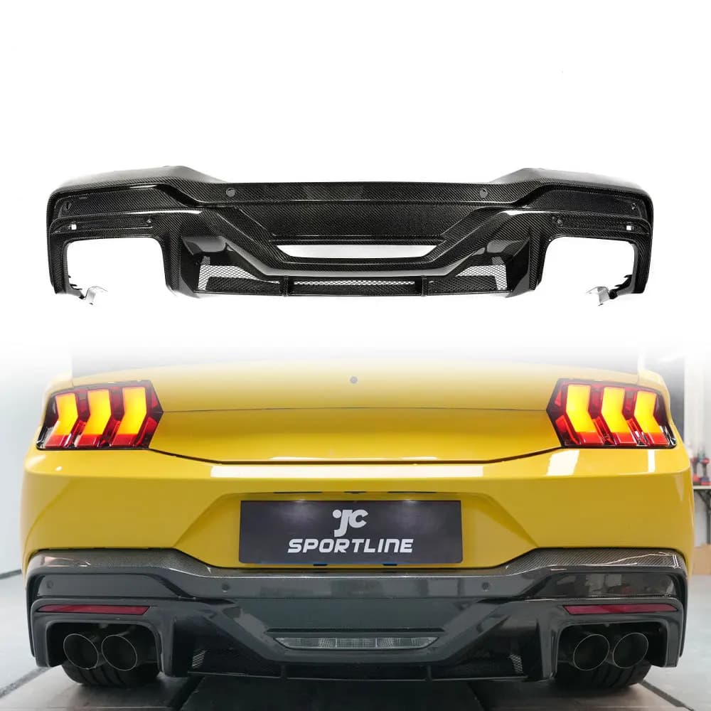 Carbon Fiber Rear Bumper Diffuser for Ford Mustang S650 2.0T 2.3T Base Model 2024+