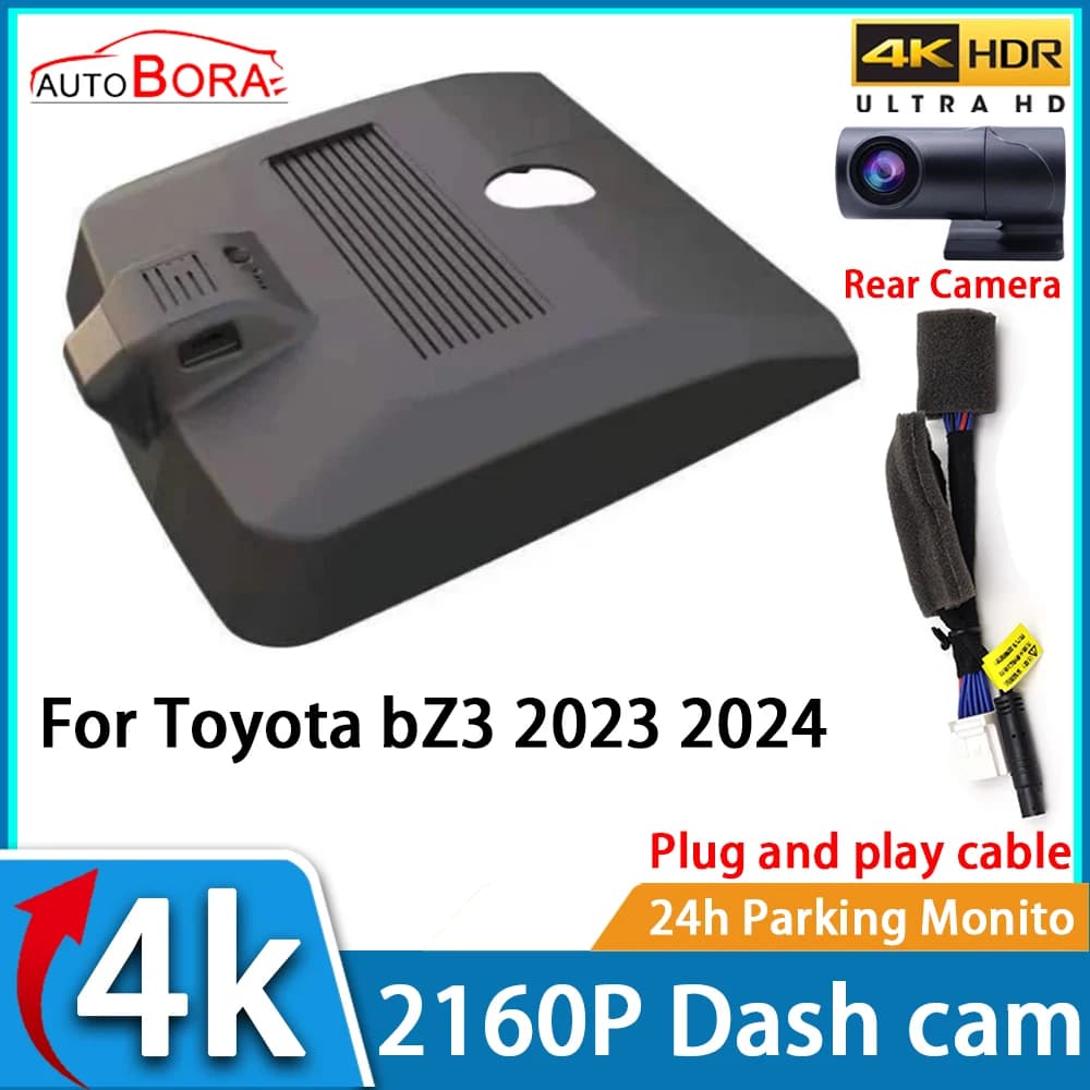 Car recorder ZhuCamX with night vision UHD 4K 2160P DVR Dash Cam for Toyota bZ3 2023 2024