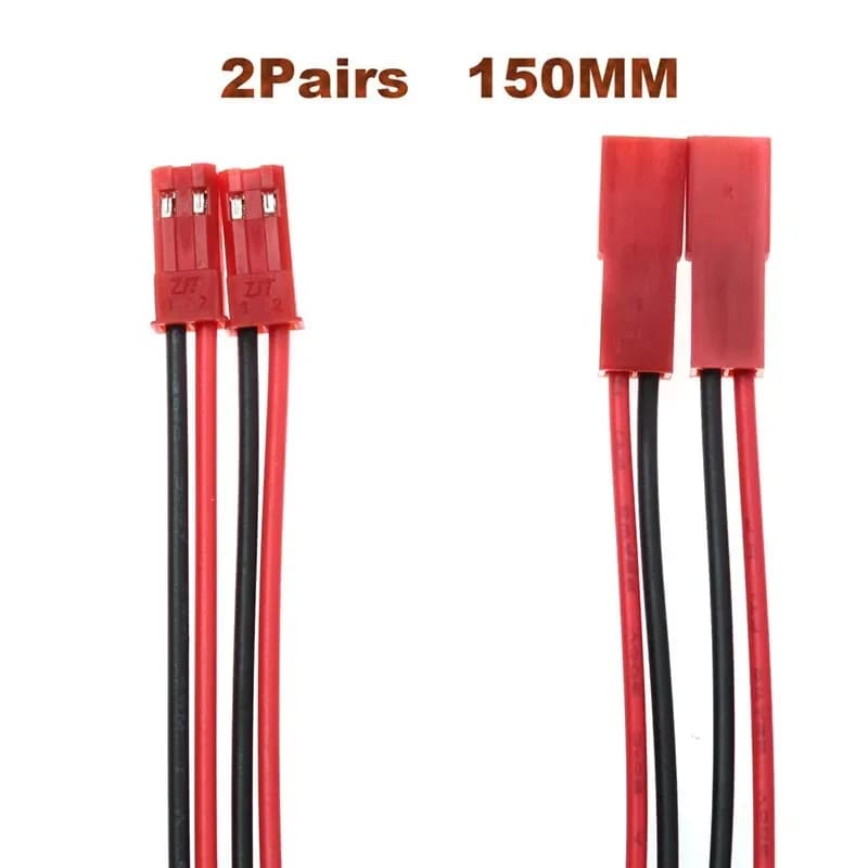 2 paia connettore maschio e femmina da 150mm cavo JST Plug per RC BEC batteria elicottero fai da te FPV Drone 2 Pin connettori terminali