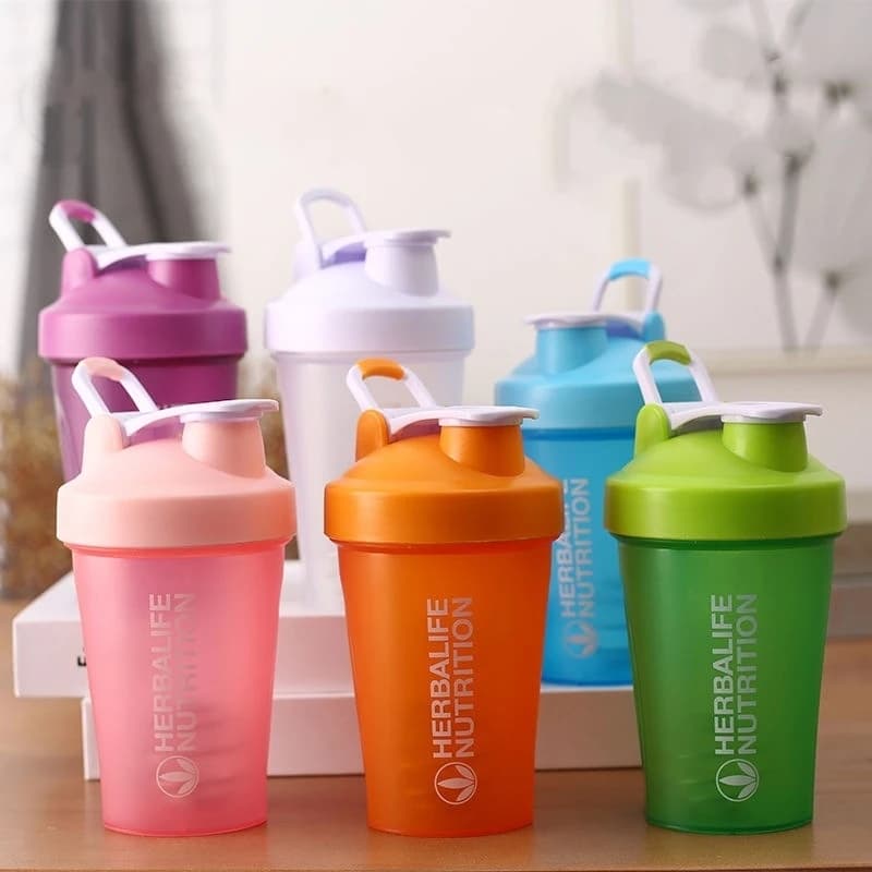 Borraccia shaker portatile da 400 ml per proteine in polvere, a prova di perdite, per palestra, fitness, allenamento sportivo, con scala graduata.