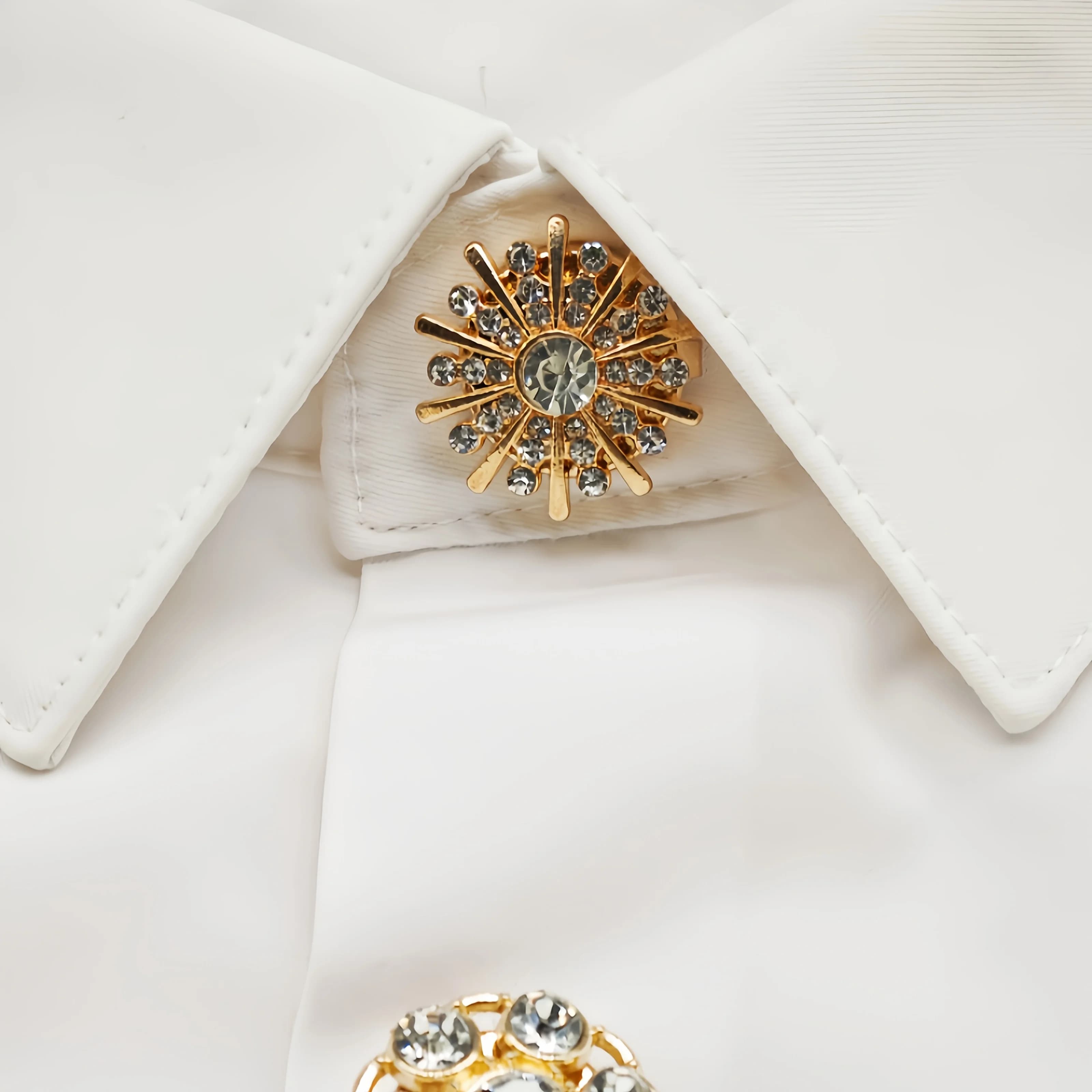 Set di gemelli con bottoni decorati: lega, nessuna cucitura richiesta, perfetto per colletti e maniche di camicia, gemelli con bottoni per camicie
