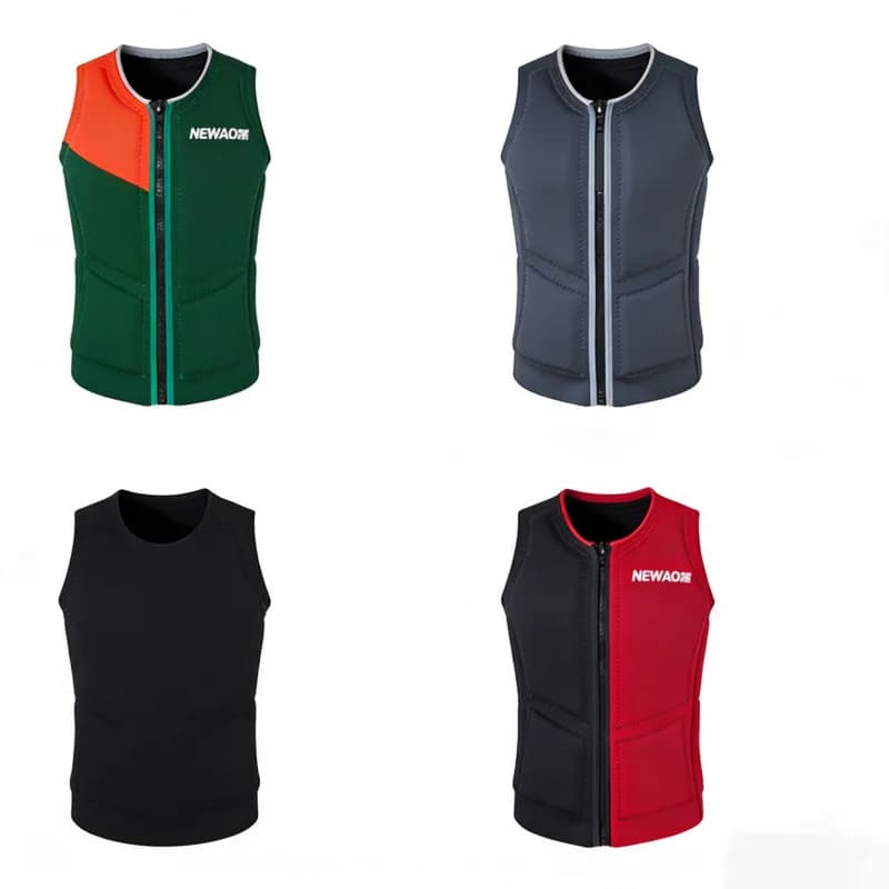 Giubbotto di Salvataggio in Neoprene per Sport Acquatici, Pesca, Sci Nautico, Kayak, Nuoto, Canottaggio, per Uomini e Donne