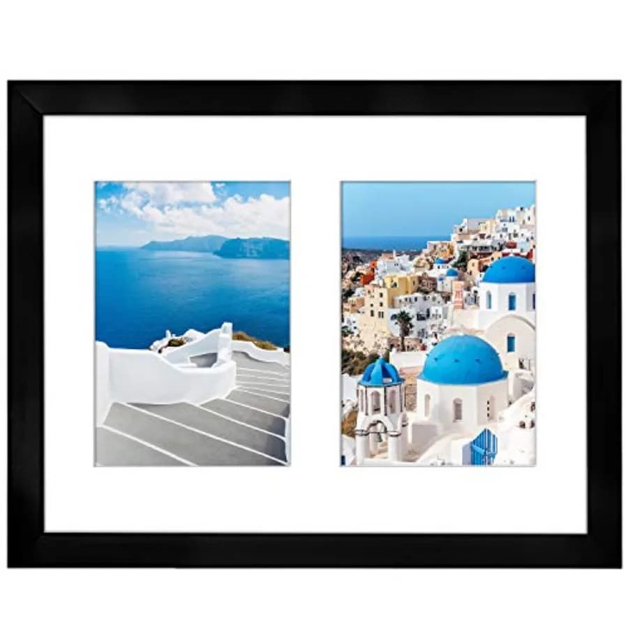 Double Picture Frame with Shatter-Resistant Glass - Fits or Use as One Picture Frame - Signature Collection - Collage Frames fo