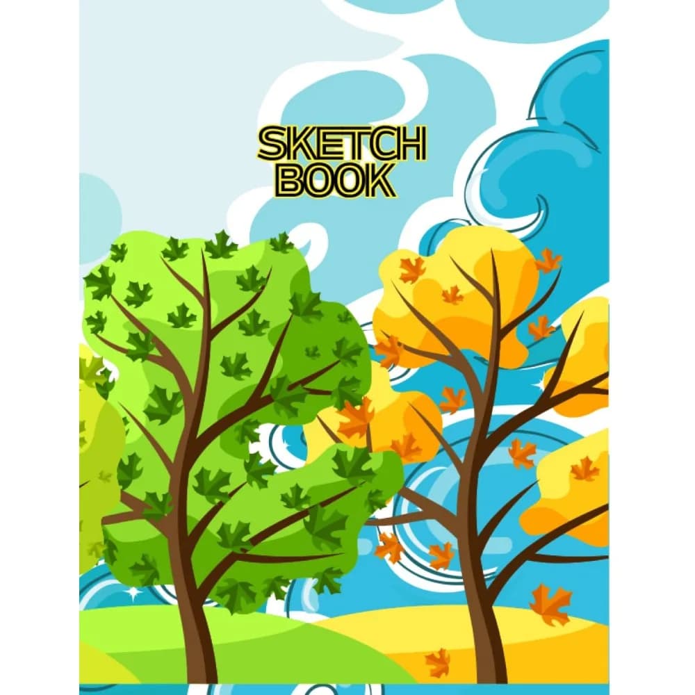 Children's A4 Sketchbook: 100-page Blank and Lined Drawing Notebook with Beautiful Cover