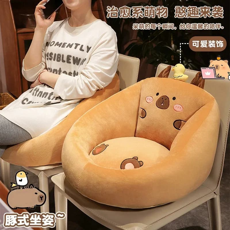 Cute Capibala Tatami Cushion Pig Sofa Floor Sample Seat Sofa Toy for Kids Wholesale