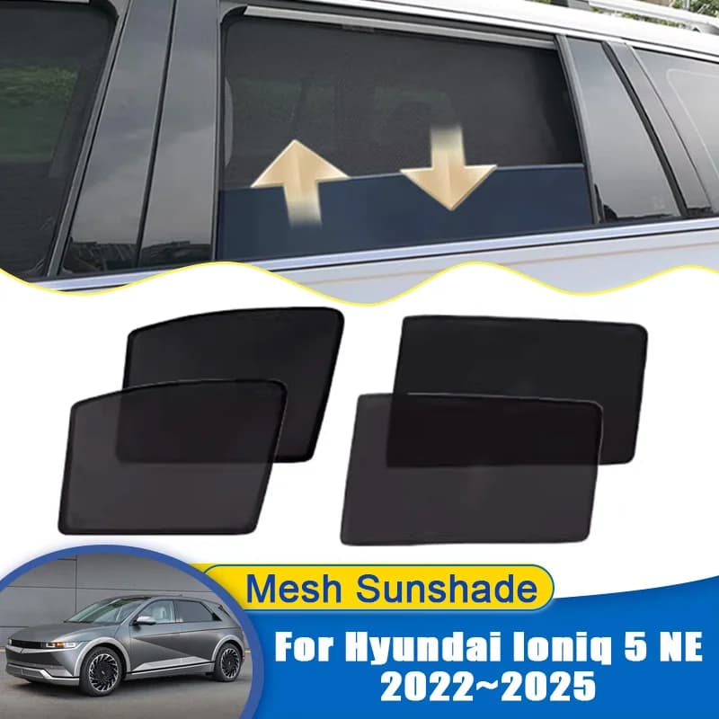For Hyundai Ioniq 5 N 2022 2023 2024 2025 Network Magnetic Sunscreen for Auto Window, Solar Protection and Privacy, Auto Accessories